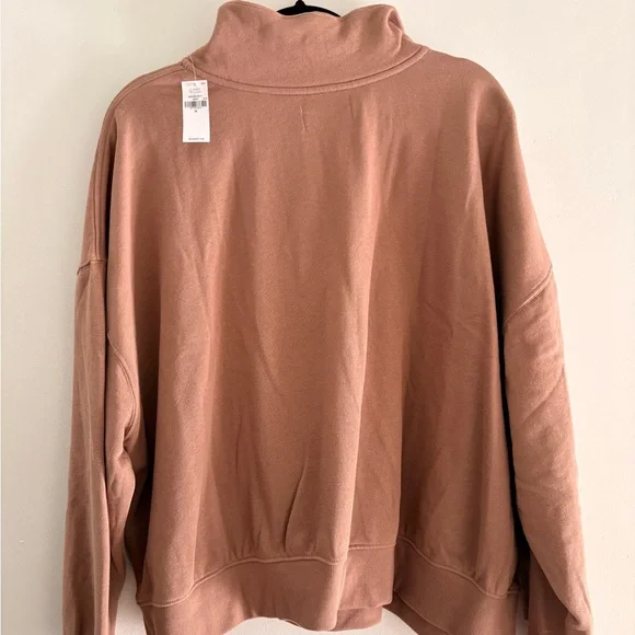 Old Navy 1994 Brown Half Zip Sweatshirt 3X Oversized Cozy Pullover - Picture 6 of 7